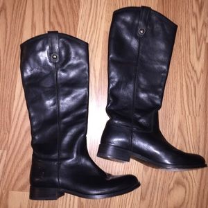 Frye Melissa Tall Button Boots Black Size: 6.5